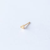 Zoe Chicco | Itty Bitty Faceted Diamond-Shaped Stud Earring (Single)