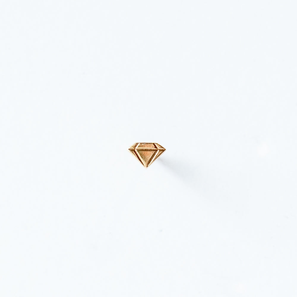 Zoe Chicco | Itty Bitty Faceted Diamond-Shaped Stud Earring (Single)