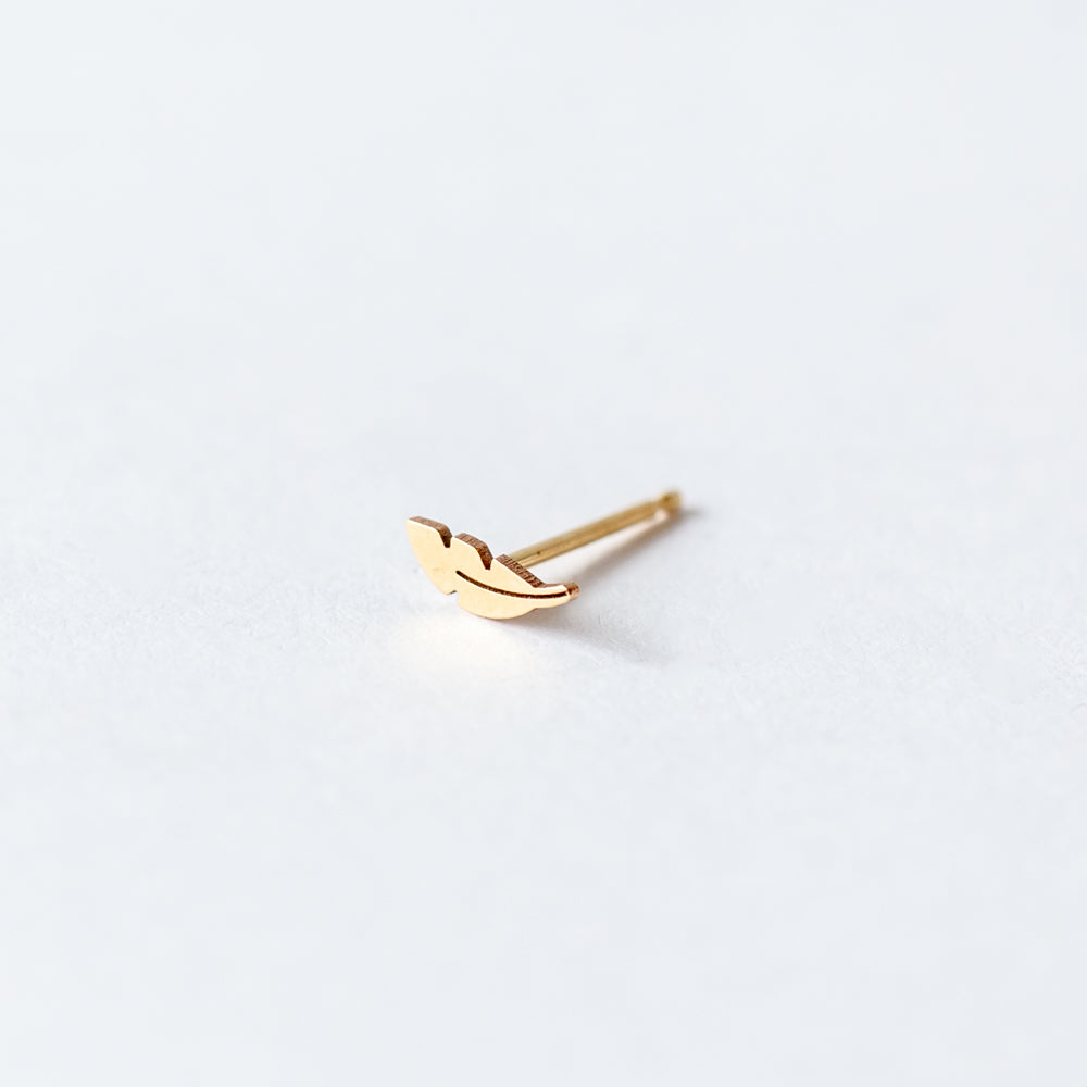 Zoe Chicco | Itty Bitty Feather Stud Earring (Single)