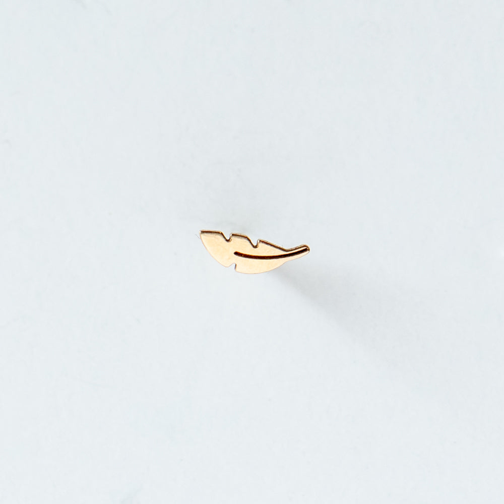 Zoe Chicco | Itty Bitty Feather Stud Earring (Single)