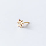 Zoe Chicco | Pave Midi Bitty Star of David Stud Earring (Single)