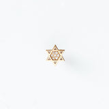 Zoe Chicco | Pave Midi Bitty Star of David Stud Earring (Single)
