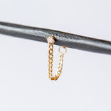 Zoe Chicco | Diamond Stud Earring With Chain (Single)