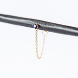 Zoe Chicco | Prong Set Sapphire Chain Stud Earring (Single)