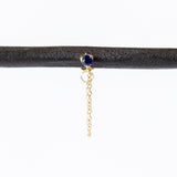 Zoe Chicco | Prong Set Sapphire Chain Stud Earring (Single)