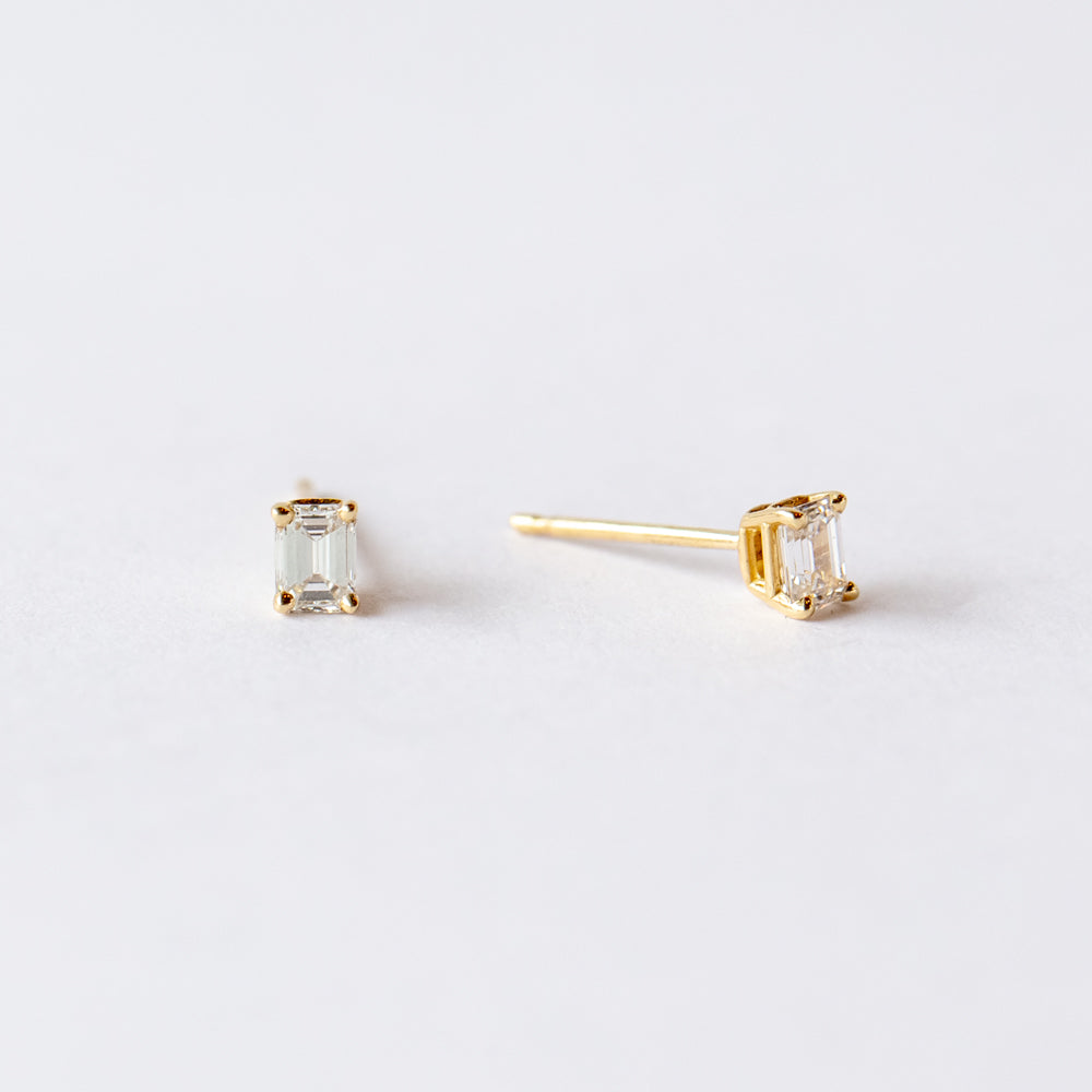 Zoe Chicco | Prong Set Emerald Cut Diamond Stud Earrings