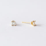 Zoe Chicco | Prong Set Emerald Cut Diamond Stud Earrings