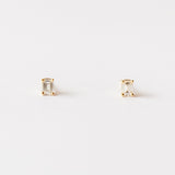 Zoe Chicco | Prong Set Emerald Cut Diamond Stud Earrings