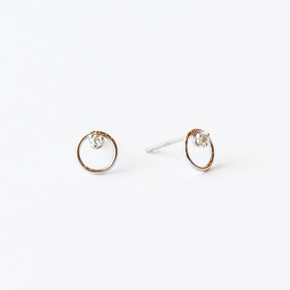 Zoe Chicco | Diamond Small Circle Stud Earrings