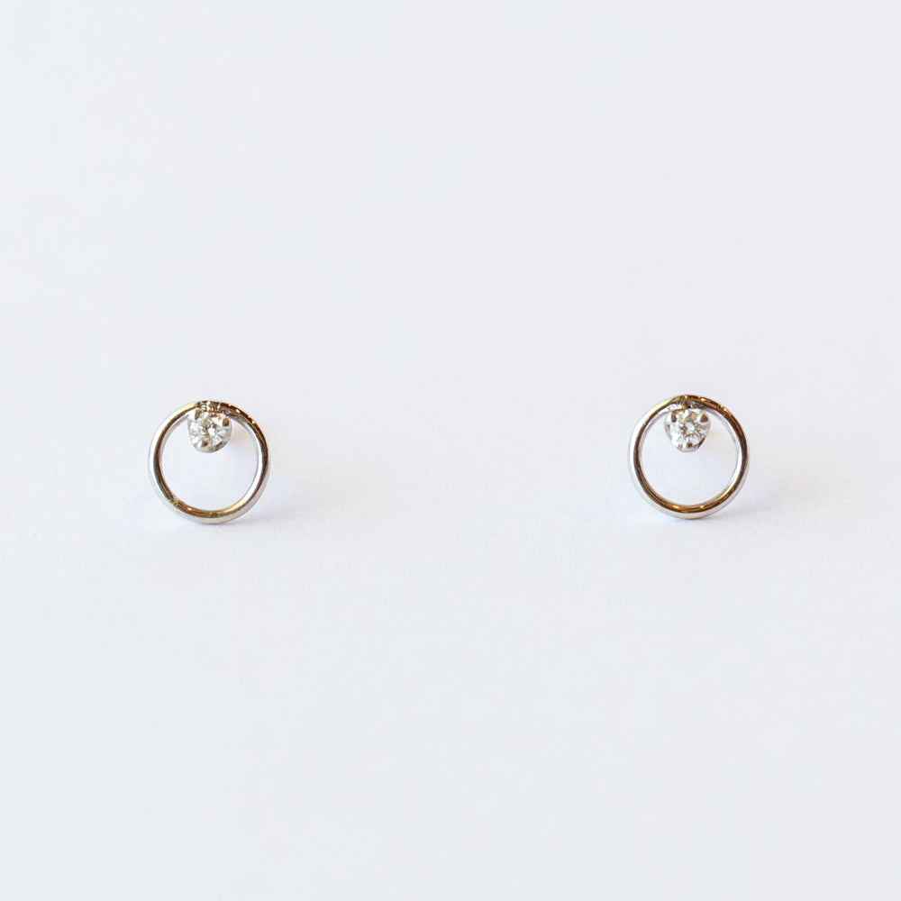 Zoe Chicco | Diamond Small Circle Stud Earrings
