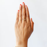 Yellow and Pink Navette Ring