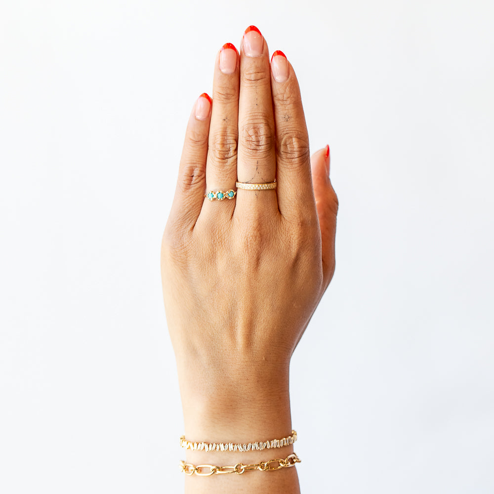Mini Haku Lei Turquoise Ring