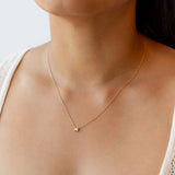 Solitaire Antique White Diamond Pendant Necklace