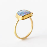 Australian Opal Ring with Diamonds