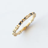 Double Beaded Sapphire Band