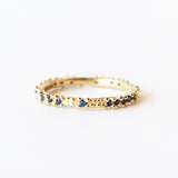 Double Beaded Sapphire Band