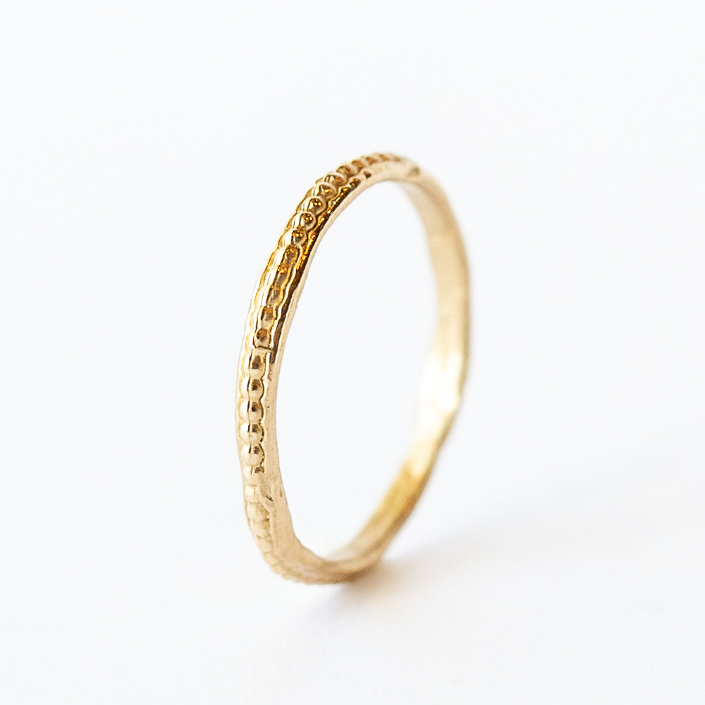 Single Beaded Wedding Band