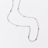 Tiny Bar Cable Chain Necklace