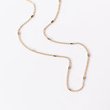 Tiny Bar Cable Chain Necklace