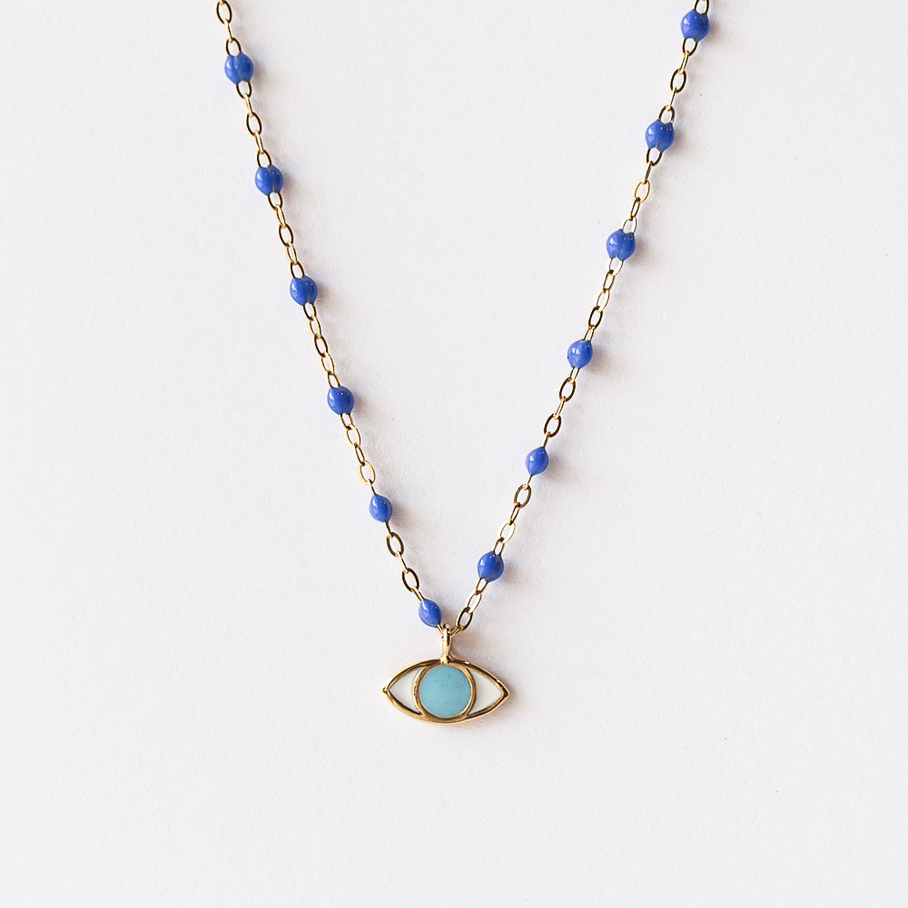 Classic Eye Necklace, Bleuet