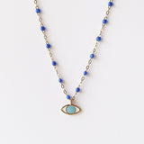 Classic Eye Necklace, Bleuet