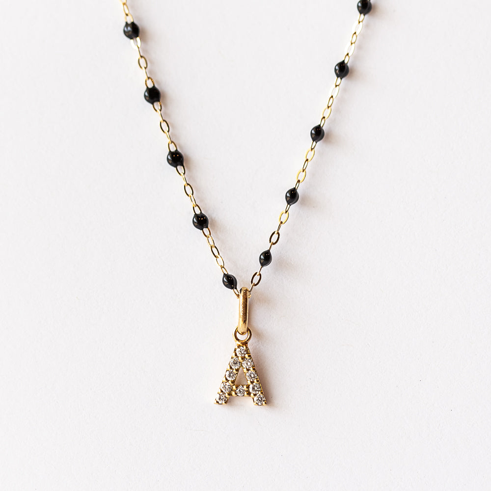 Classic Lucky Diamond Letter A Charm