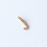 Classic Lucky Diamond Letter J Charm