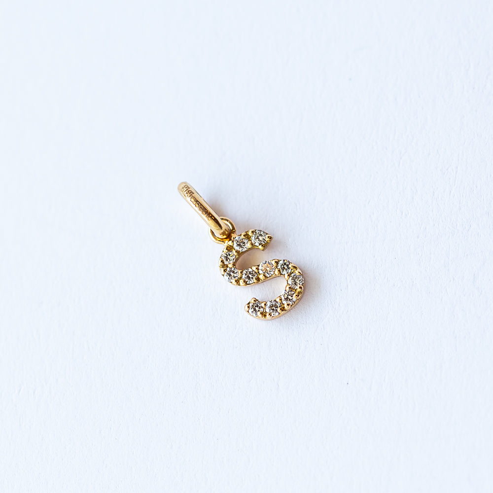 Classic Lucky Diamond Letter S Charm
