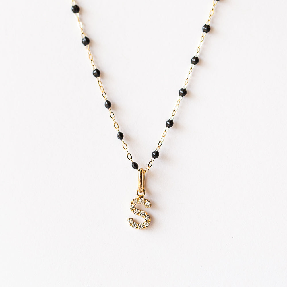 Classic Lucky Diamond Letter S Charm