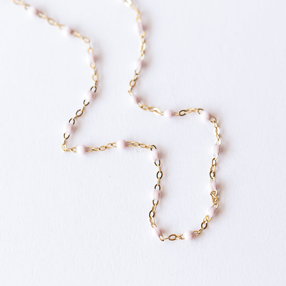 Classic Gigi Necklace, Baby Pink
