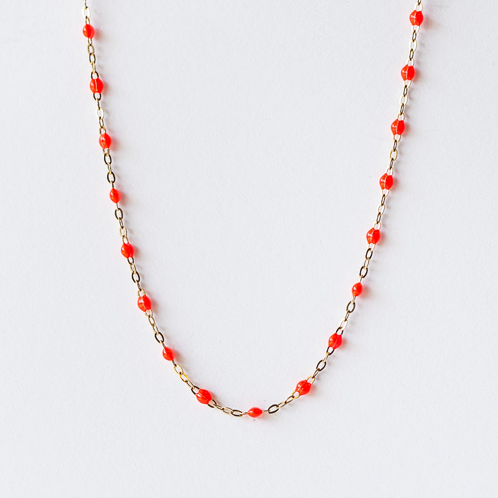 Classic Gigi Necklace, Coral