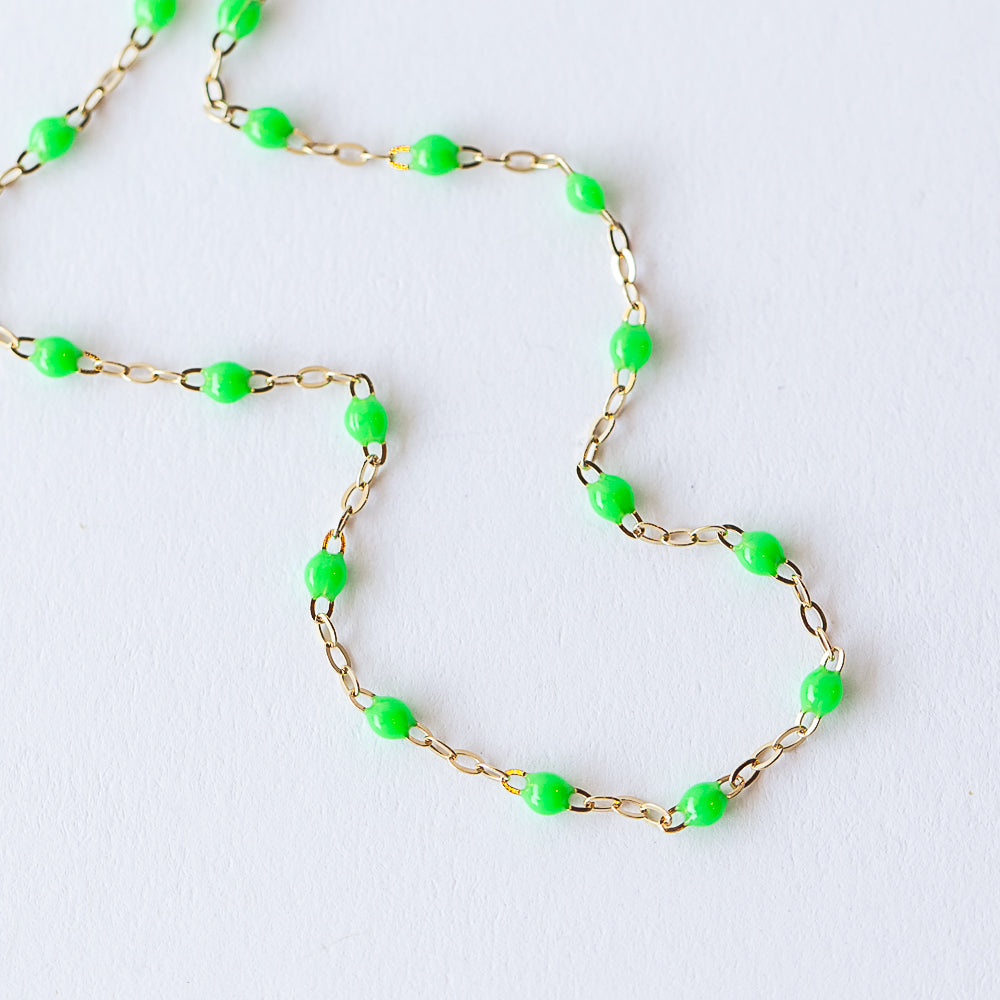 Classic Gigi Necklace, Neon