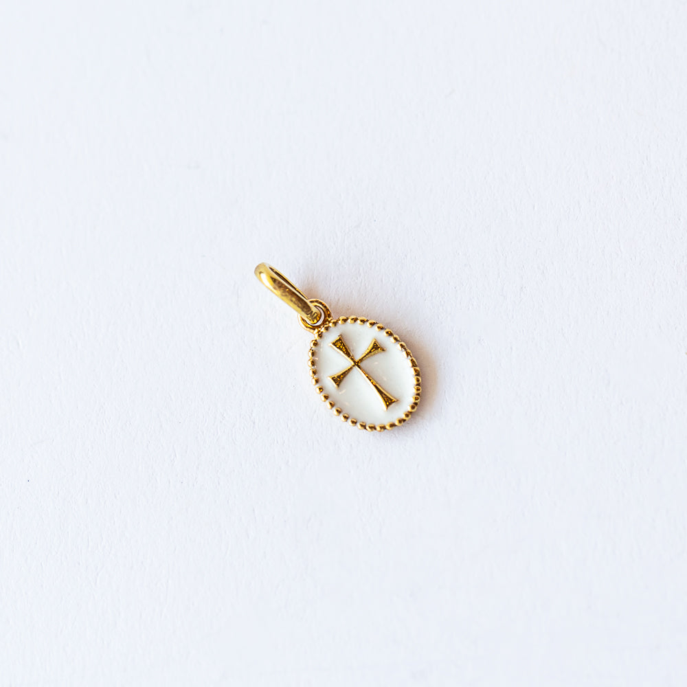 Cross Charm, White