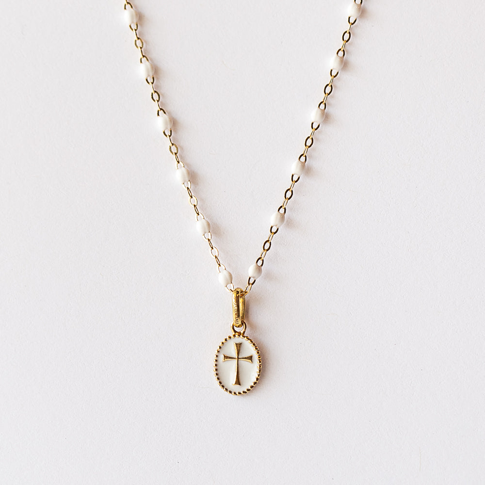 Cross Charm, White