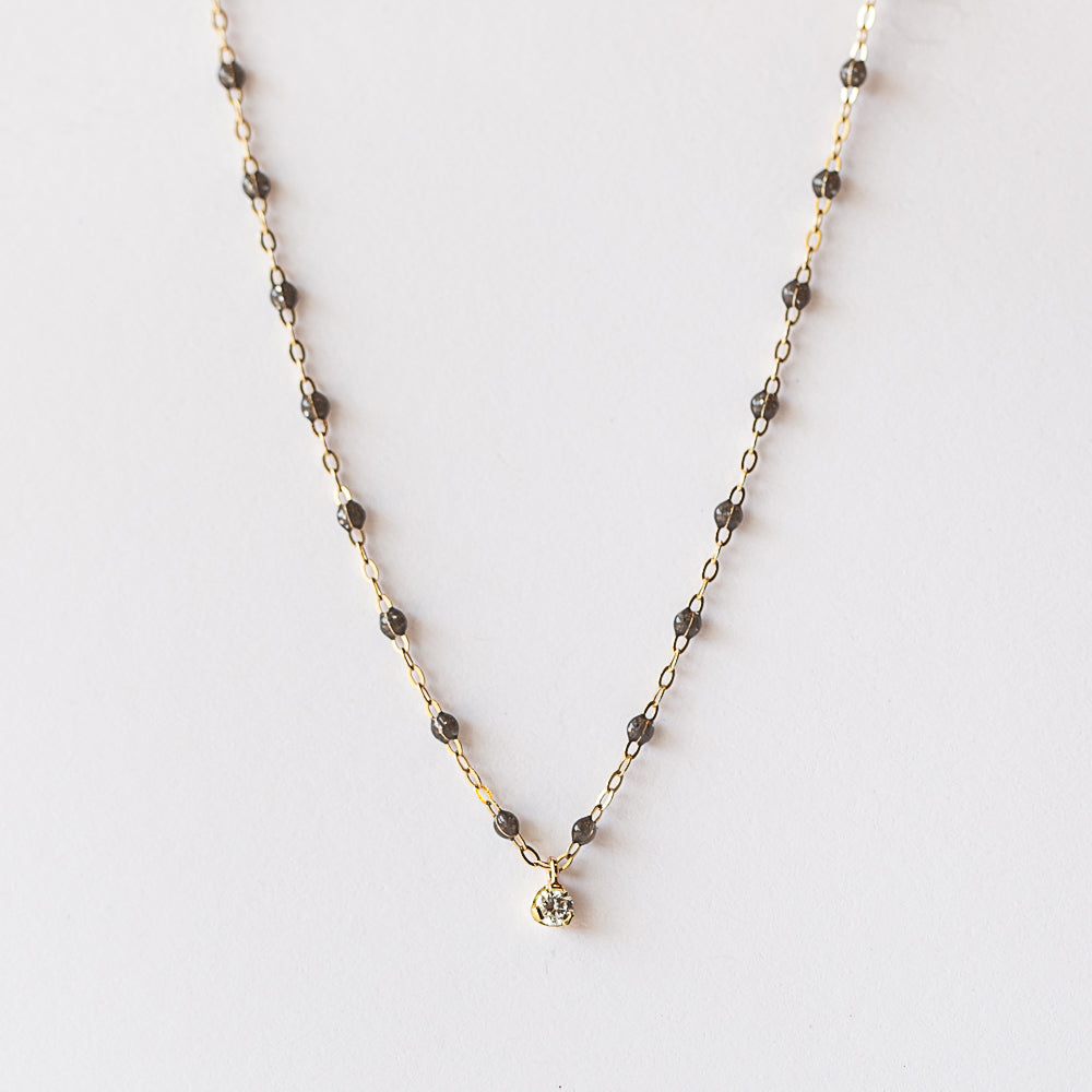Gigi Supreme One Diamond Necklace, Quartz