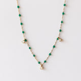 Gigi Supreme Three Diamond Necklace, Emerald