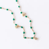 Gigi Supreme Three Diamond Necklace, Emerald