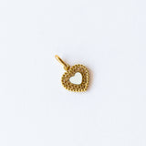 Lace Heart Charm, White