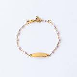 Little Gigi Oval Plaque Bracelet, Lilac