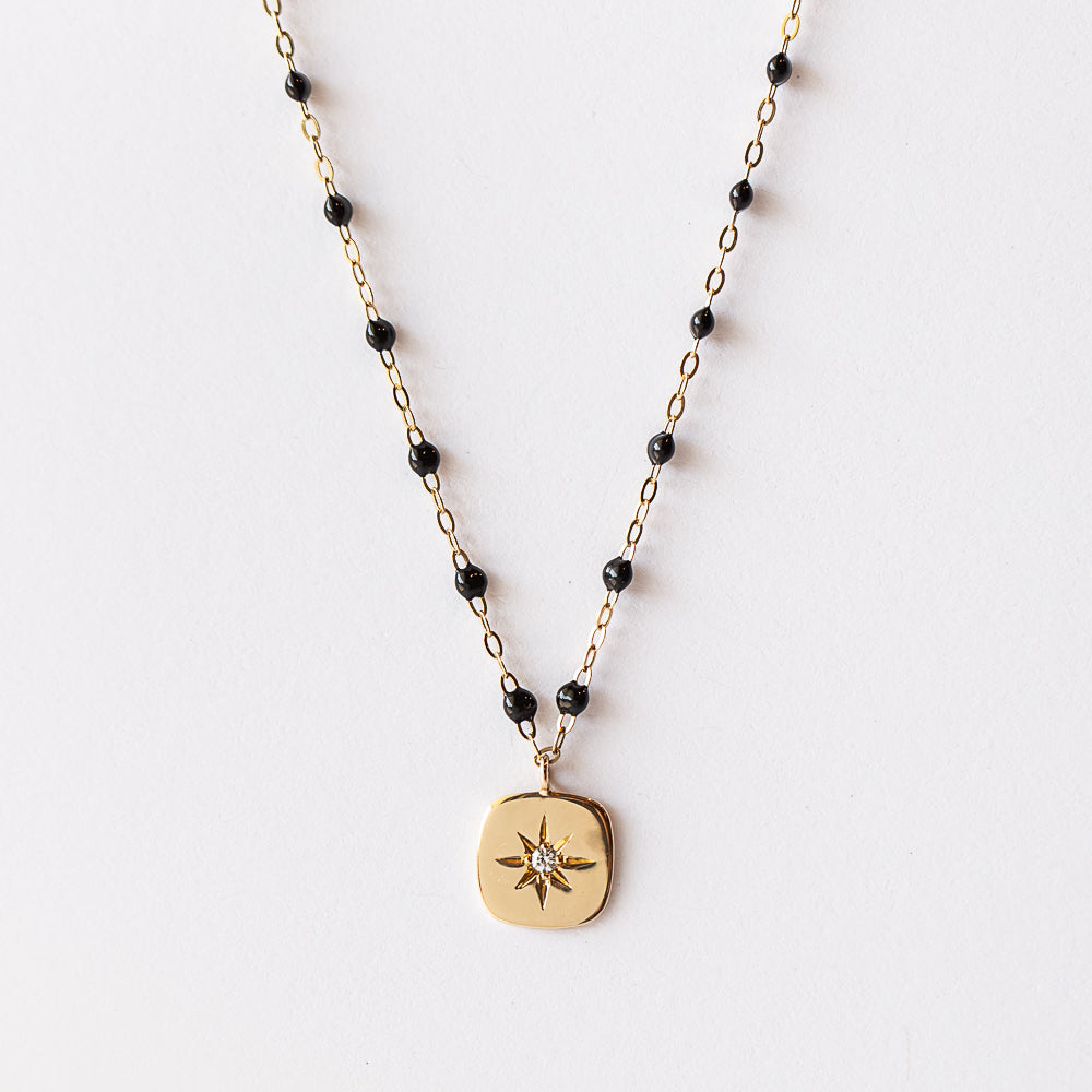 Miss Gigi Starburst Necklace, Black