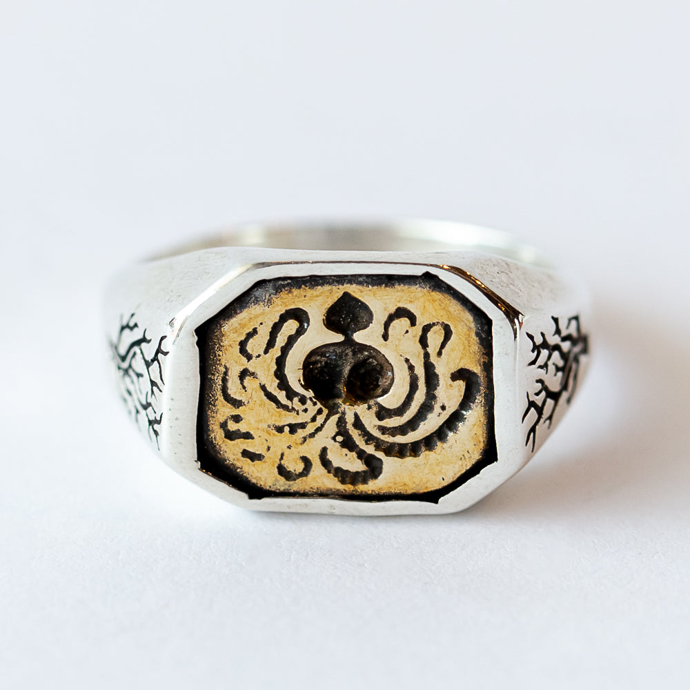 Kraken Intaglio Signet Ring