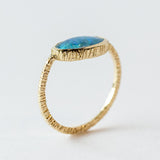 Large Elongated Oval Opal Ring