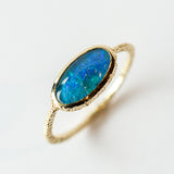 Large Elongated Oval Opal Ring