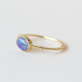 Oval Purpley-Blue Opal Ring