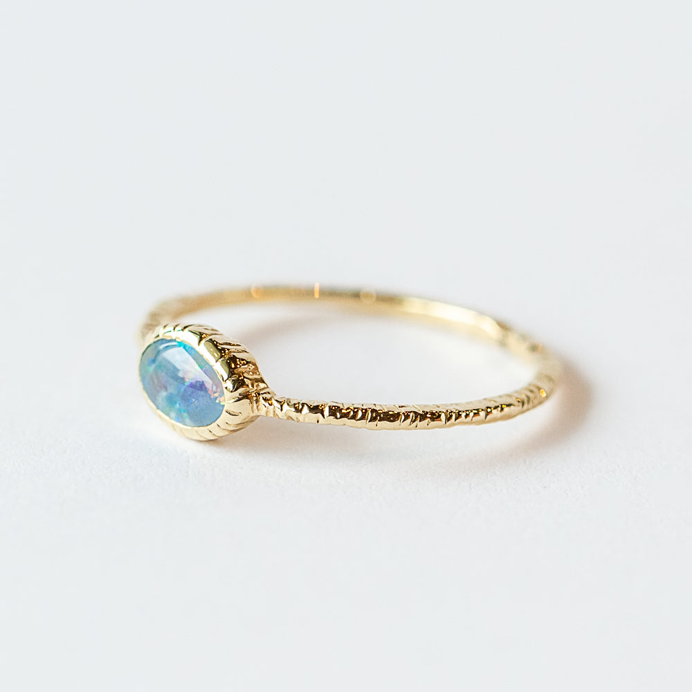 Small Oval Opal Ring