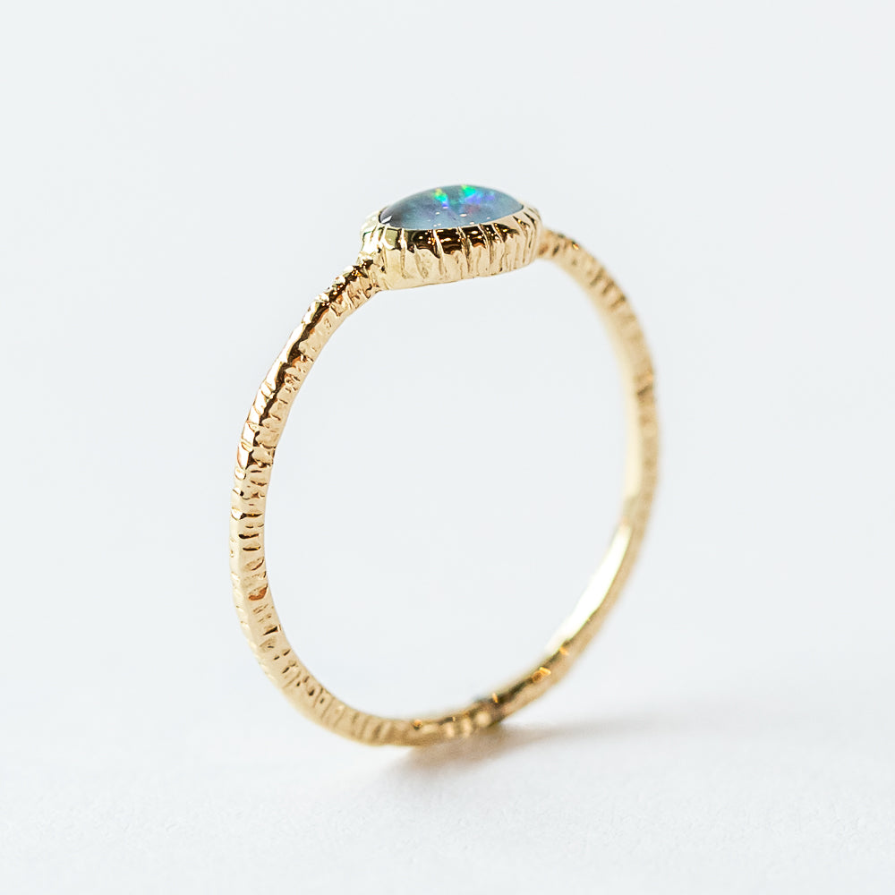 Small Oval Opal Ring