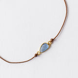 Asymmetrical Blue Sapphire Cord Bracelet