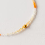 Multicolor Fire Opal Beaded Bracelet with Round Gold Bead