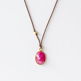 Oval Ruby Necklace