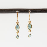 Small Sapphire Double Drop Earrings